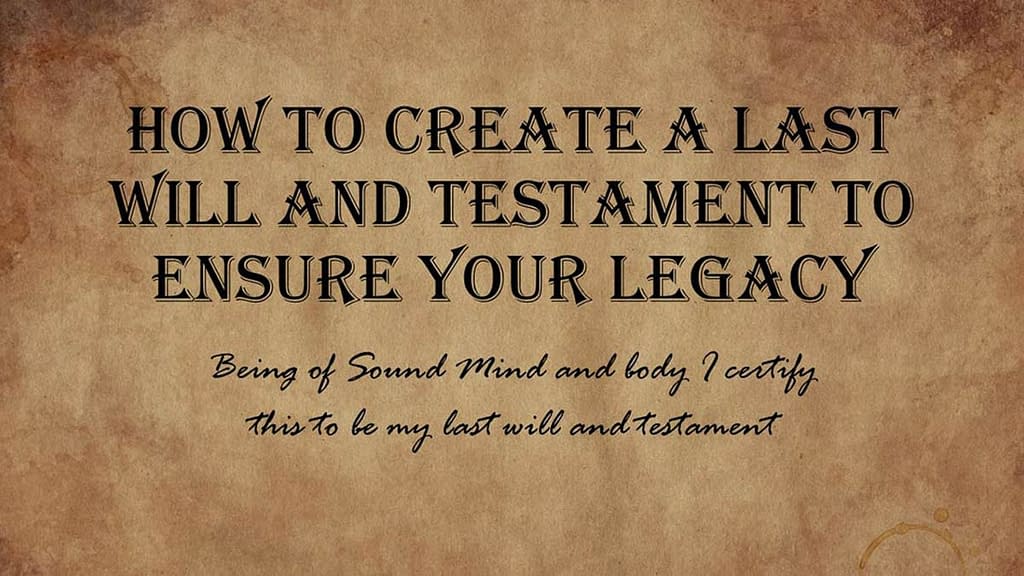 An image of a final will and testament.