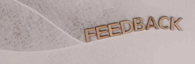 An image with the text feedback sliding down a gentle slope